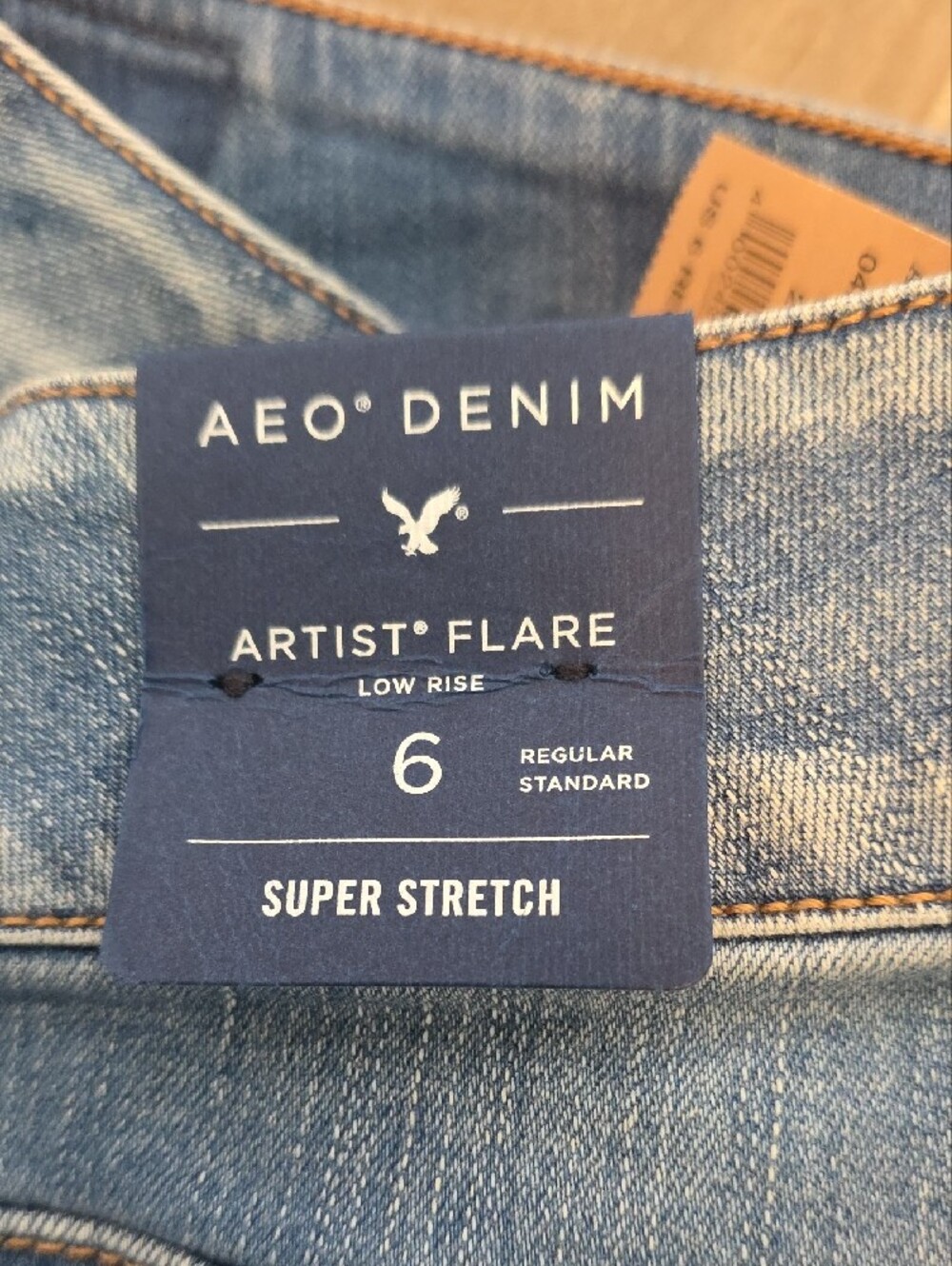 American Eagle Outfitters Light Blue Flared Stretch Jeans - Picture 5 of 5